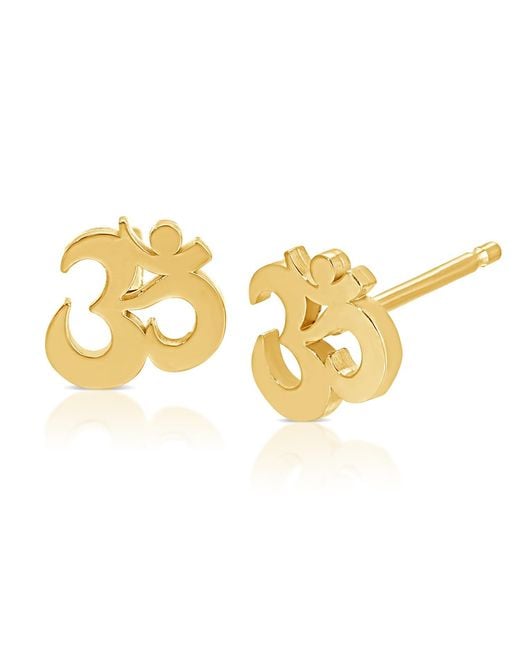 Maya Brenner Metallic Charm Stud