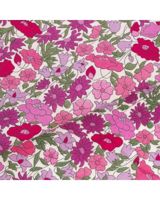 LE COLONEL Pink Liberty Grenadine Poppy Bow Tie for men