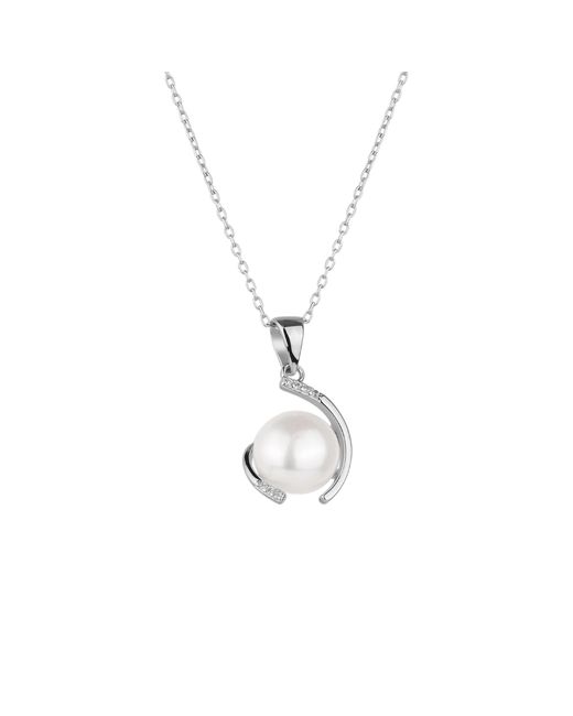 Spero London Metallic Sterling Whimsy Swirl Pearl Necklace