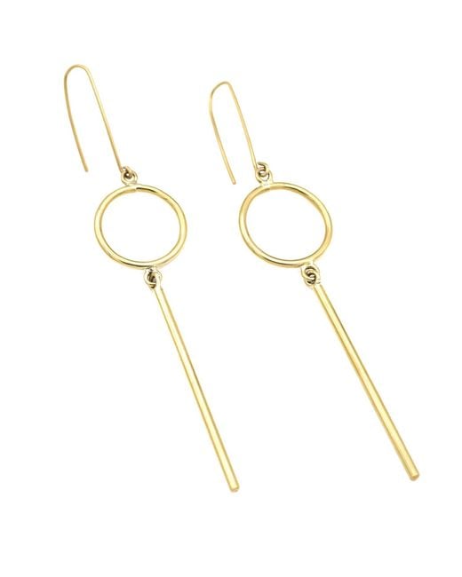 Lala Salama Metallic Dangling Circle Earrings