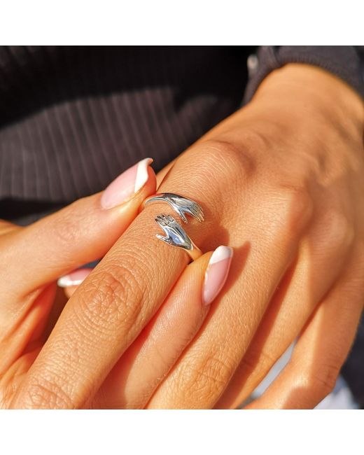 Lily Charmed Metallic Sterling Hug Ring