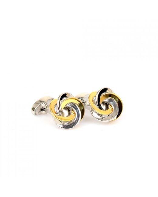 DAVID WEJ Metallic Ring Circle Cufflink – for men