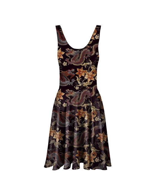 Aloha From Deer Black Japanese Dragon Envelope Dress