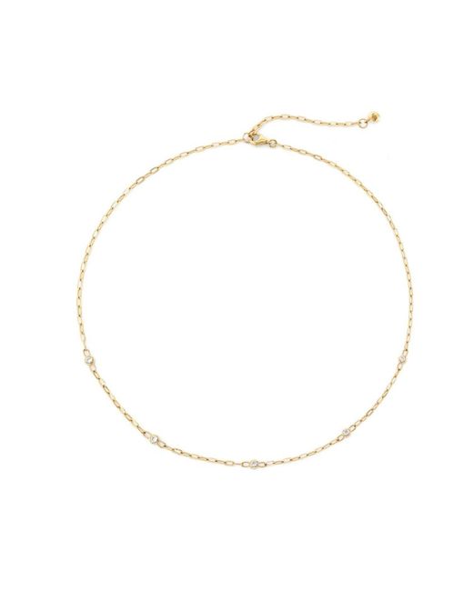 Dinny Hall Metallic Lab Sapphire Paperclip Chain Necklace