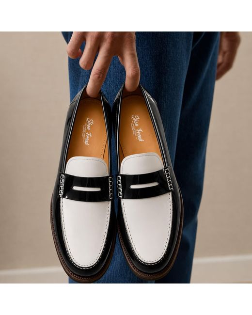 Freak Vault Black Penny Loafers for men