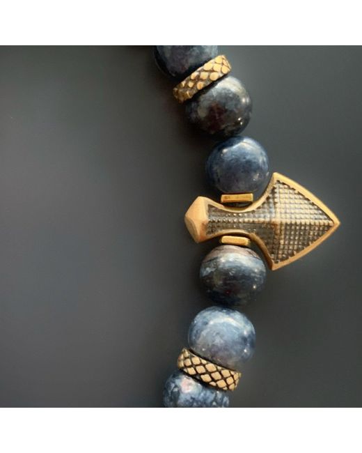 Ebru Jewelry Blue Balance Sodalite Stone Bracelet for men