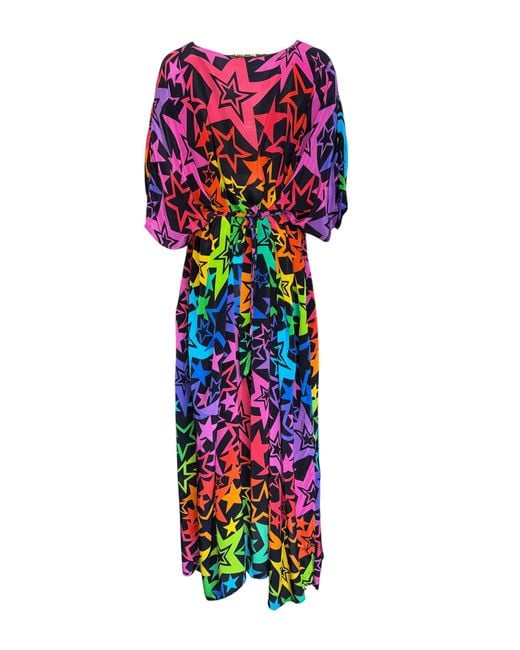 Any Old Iron White New Star Printed Kaftan Dress
