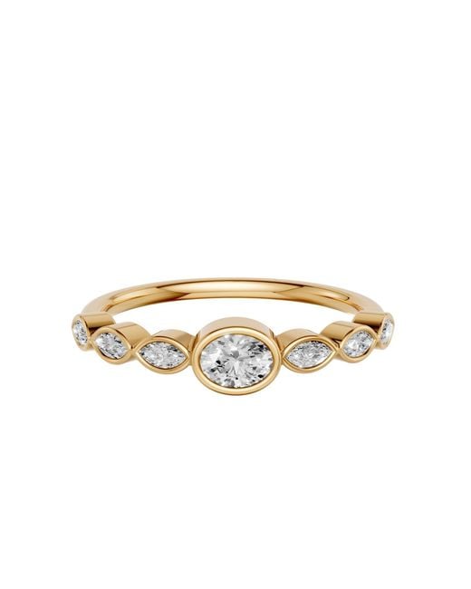 Aya Fine Jewelry Metallic Oval & Marquise Lab Grown Diamond Ring