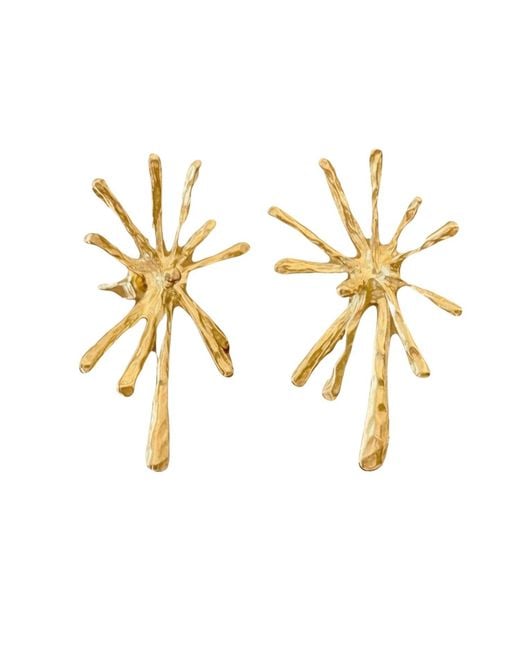 LINYA JEWELLERY Metallic Big Flow Earrings