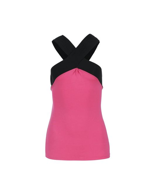 Conquista Pink Cross-Strap Micromodal Fitted Top
