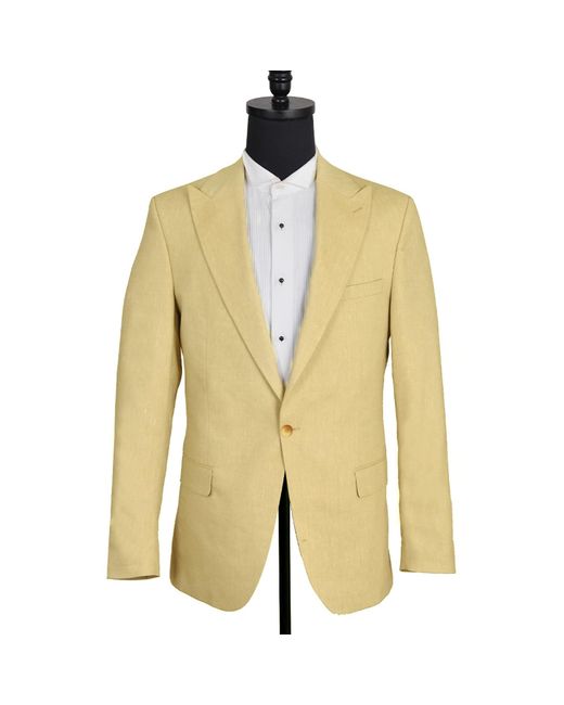 DAVID WEJ Metallic Neutrals Hugo Linen Single Breasted Suit for men