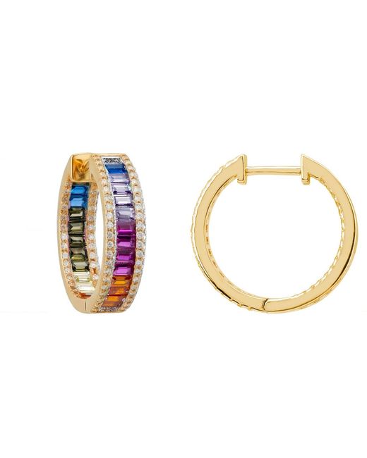 Latelita London Blue Judy Baguette Hoop Earrings