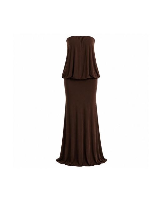 Maison De Gala Brown Valerie Mocha Maxi Dress
