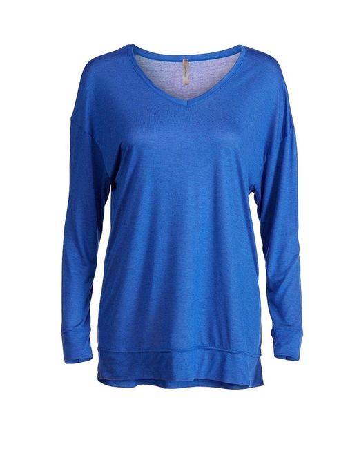 Conquista Blue Oversized Long Sleeved Top
