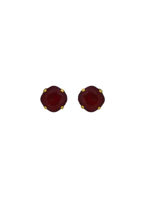 Vicki Sarge Red Yuletide Large Stud Earrings