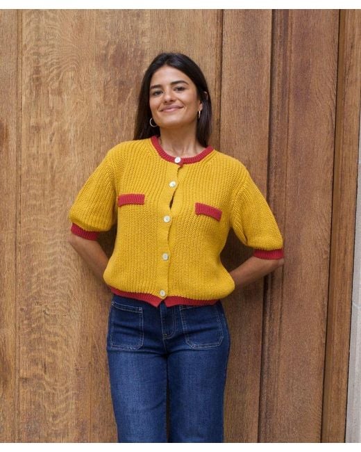 Mind Traveler Yellow Sky, & Colour-Block Mia Cardigan