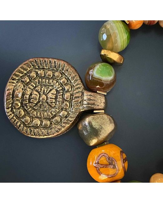 Ebru Jewelry Metallic Vintage Style Unique Bracelet