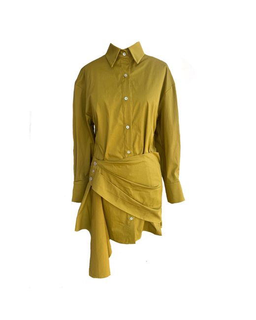 Mirimalist Yellow Eddy Mustard Shirt Dress