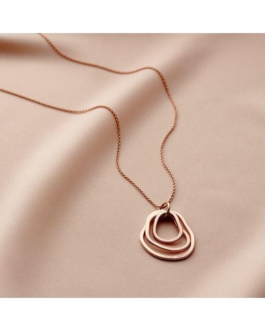 Posh Totty Designs Metallic Rose Gold Plated Fine Organic Family Necklace