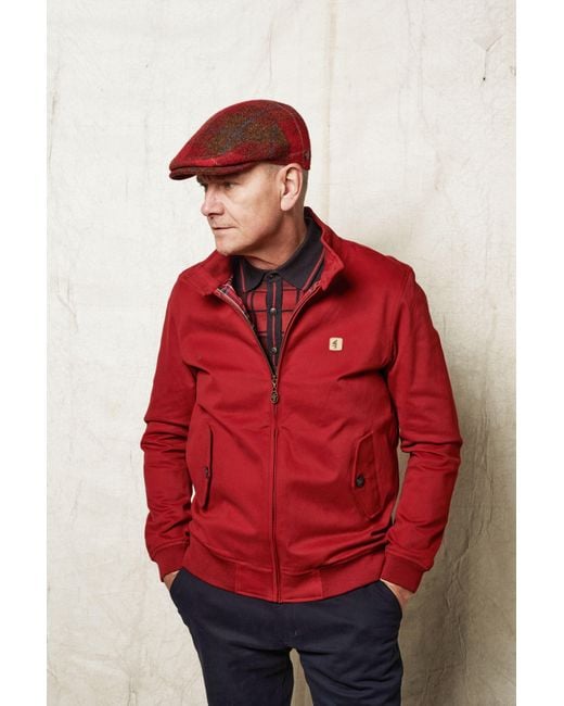 Dasmarca Hats Red Justin Lava Harris Tweed Flat Cap Made for men