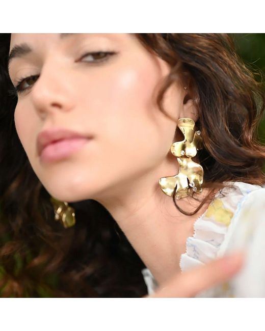 Rare Matters Jewelry Metallic Organic Foliage Statement Jewelry Set