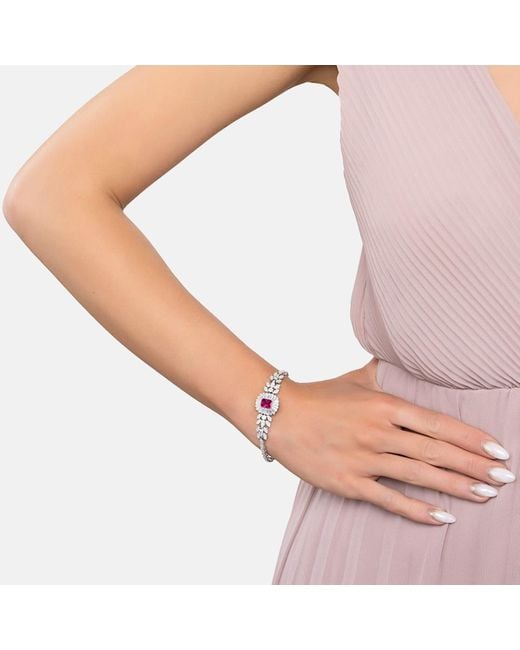 Latelita London Metallic Countess Gemstone Bracelet Ruby