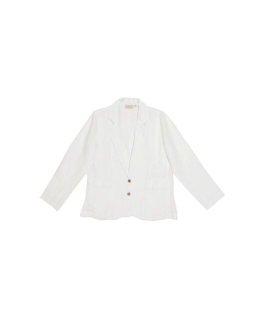 REISTOR White The She's Everything Hemp Blazer