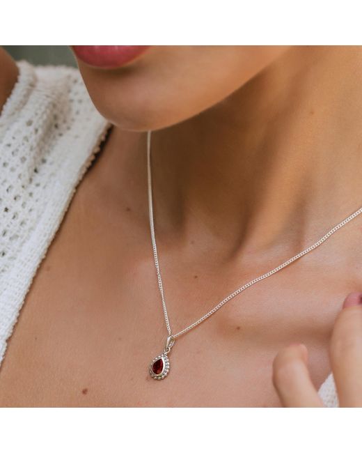 Charlotte's Web Jewellery Metallic January Birthstone Necklace + Earrings Set