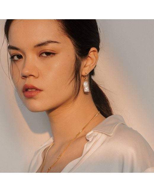 Lait & Lune Metallic Beliz Pearl Earrings