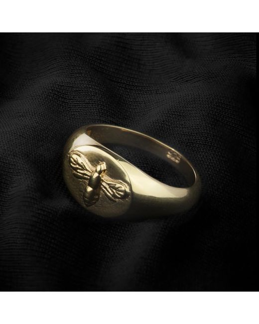 The Jewellery Store London Metallic Bee Signet Ring