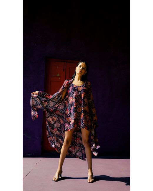 Any Old Iron Purple Spiders From Mars Short Dress