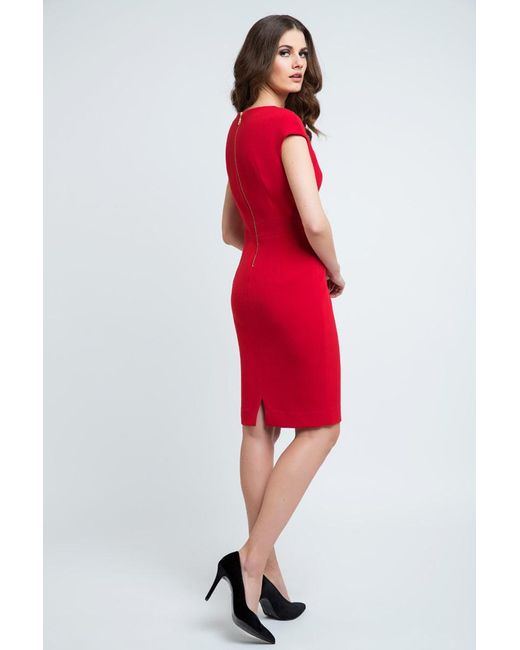 Conquista Red Cap Sleeve Dress