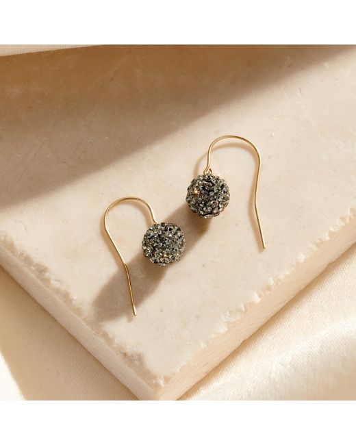 Posh Totty Designs Metallic Disco Ball Hanging Earrings