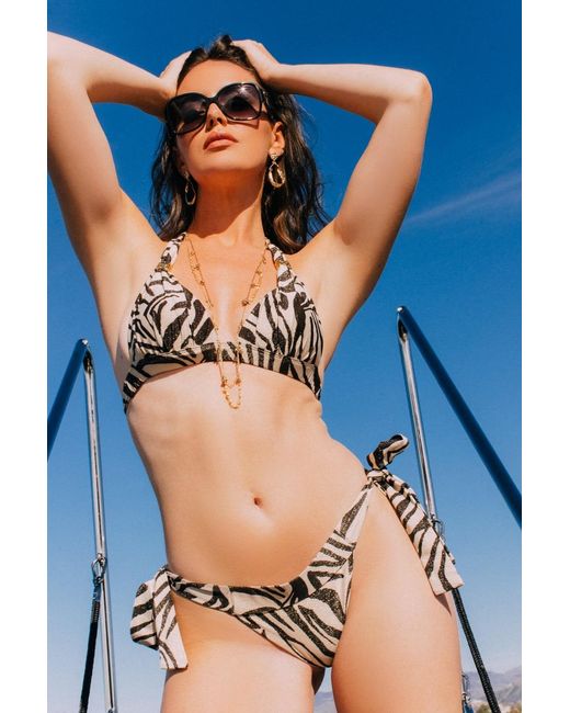 Leyla Maya Ltd Metallic Neutrals Annie & Ginny Bikini Set