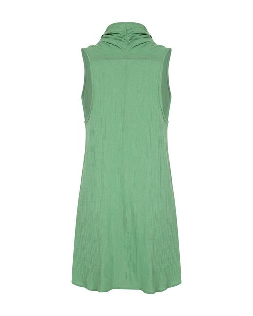 Unexpectedone Green Wrapped By Waterfall Tunic