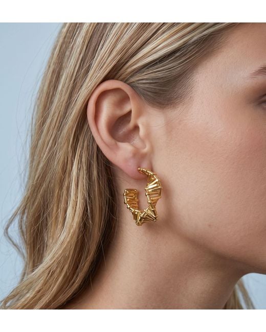 Uchi and Soto Metallic Kin Sculptural Hoop Earrings