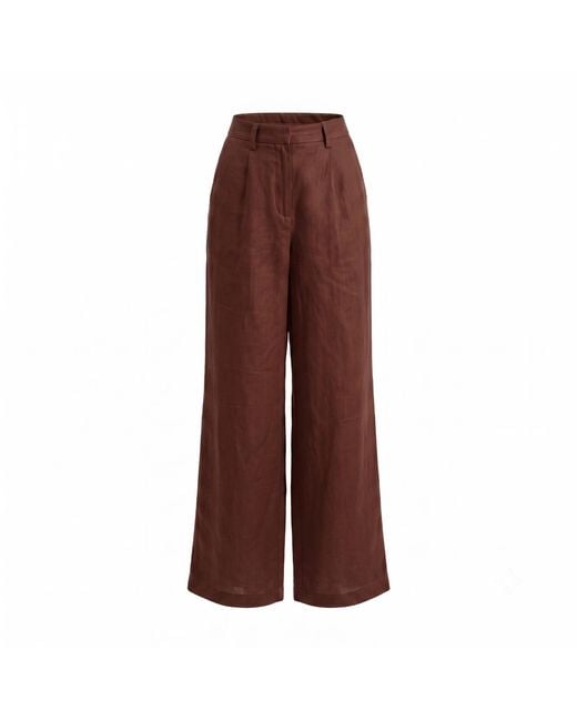 Yumi Kim Brown Bobbi Chocolate Linen Pant