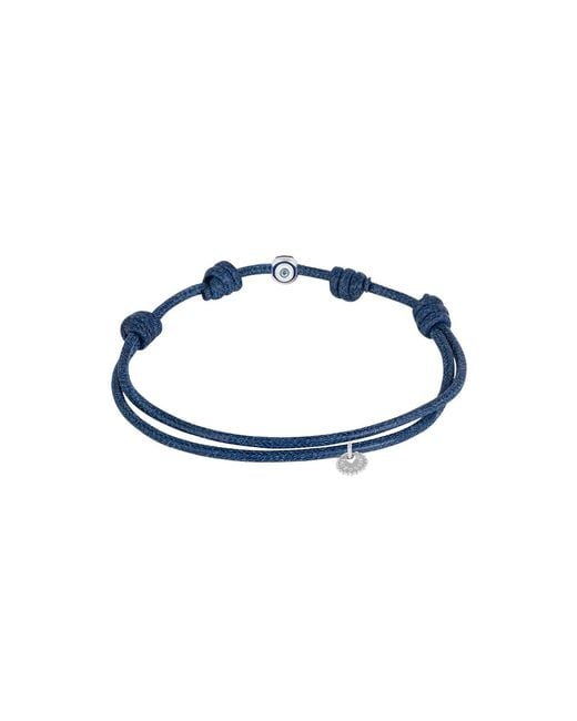 Tateossian Blue Protective Wax Cord Evil Eye Bracelet for men