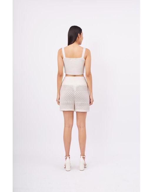 Peraluna White Iris Knitted Bralette