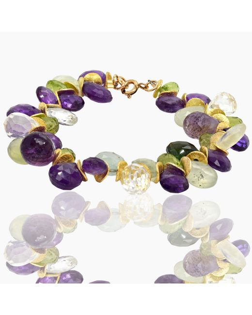 Lori Kaplan Design Purple Multi Gem Signature Bracelet