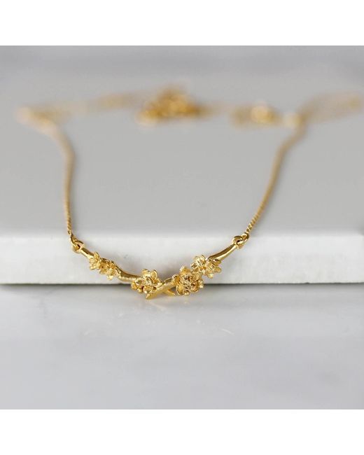 Lee Renee Multicolor Rose / / Cherry Blossom Branch Necklace – Rose