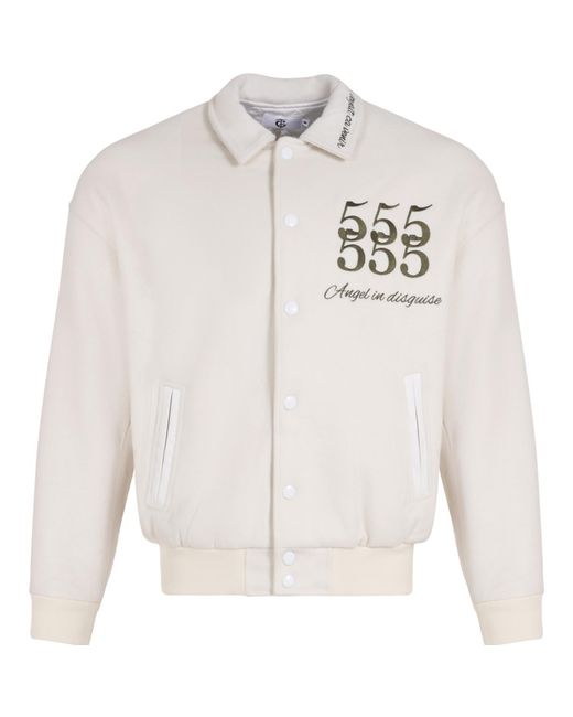 The Gt Atelier White Classic Bomber Jacket for men