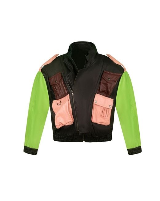 Zasta Studio Green The Wizard Bomber Jacket For