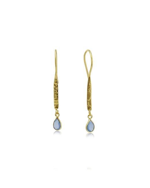 Isla Silver White Chalcedony Dream Drop Earrings