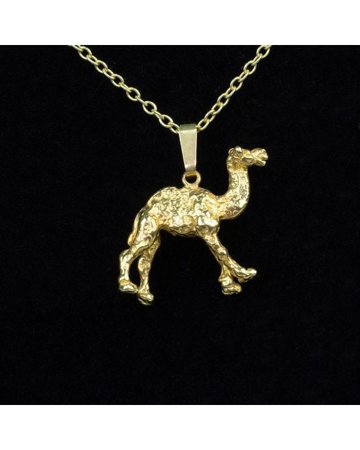 Simon Kemp Jewellers Metallic Camel Pendant Eighteen Carat On Solid Sterling