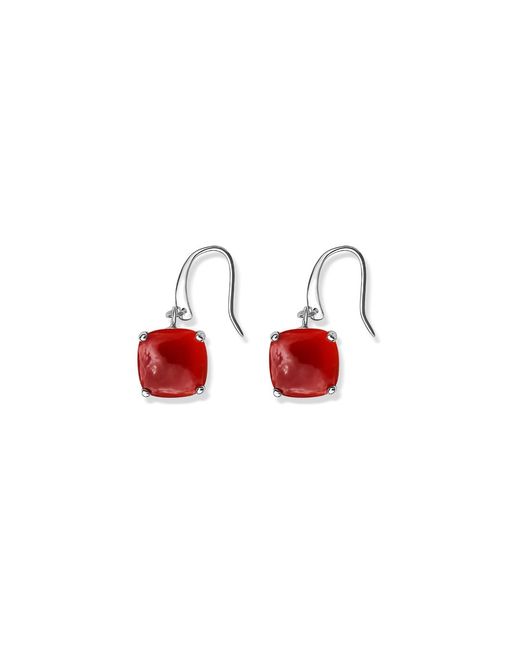 FV Jewellery Red La Stèle Carnelian And Dome Earrings