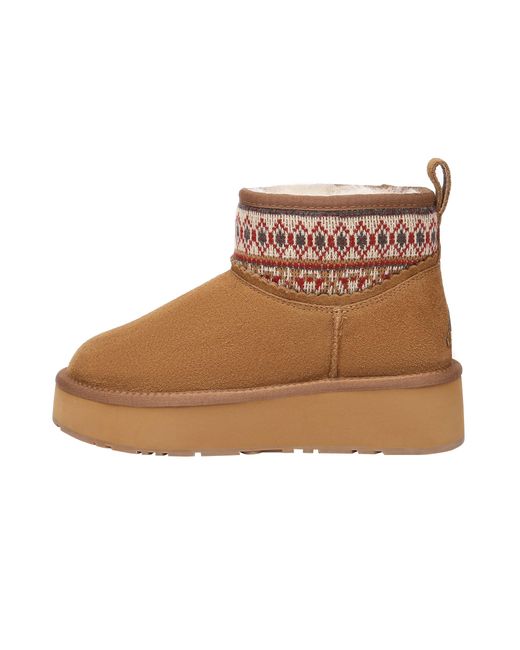 EverAu Australia Brown Plover Ankle Platform Boots