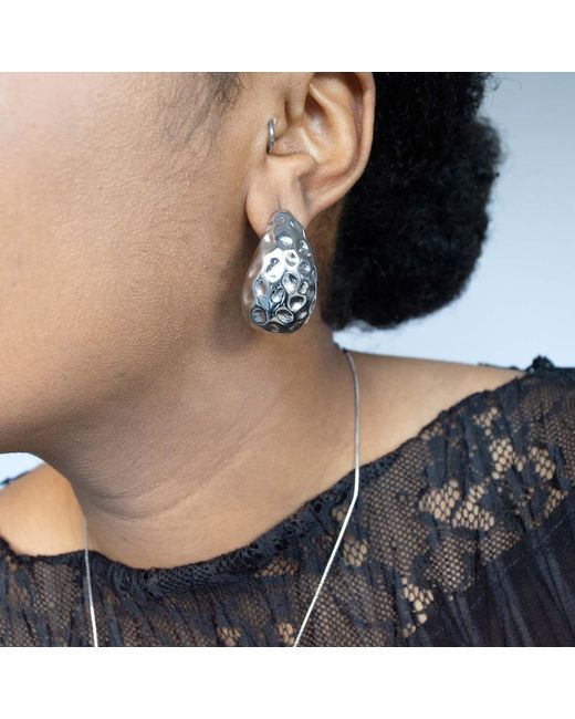 Superdivajewellery Metallic Jamelia Pear Drop Earrings