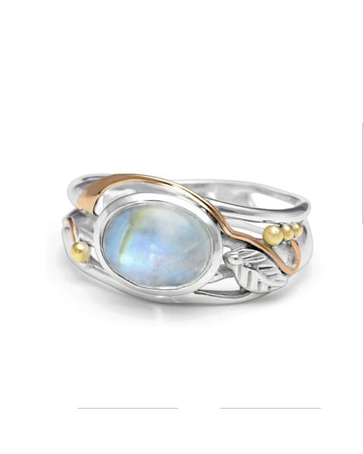 Isla Silver Blue Neutrals Moonstone Ring