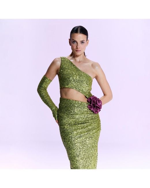 Nur Karaata Green El Patio Dress